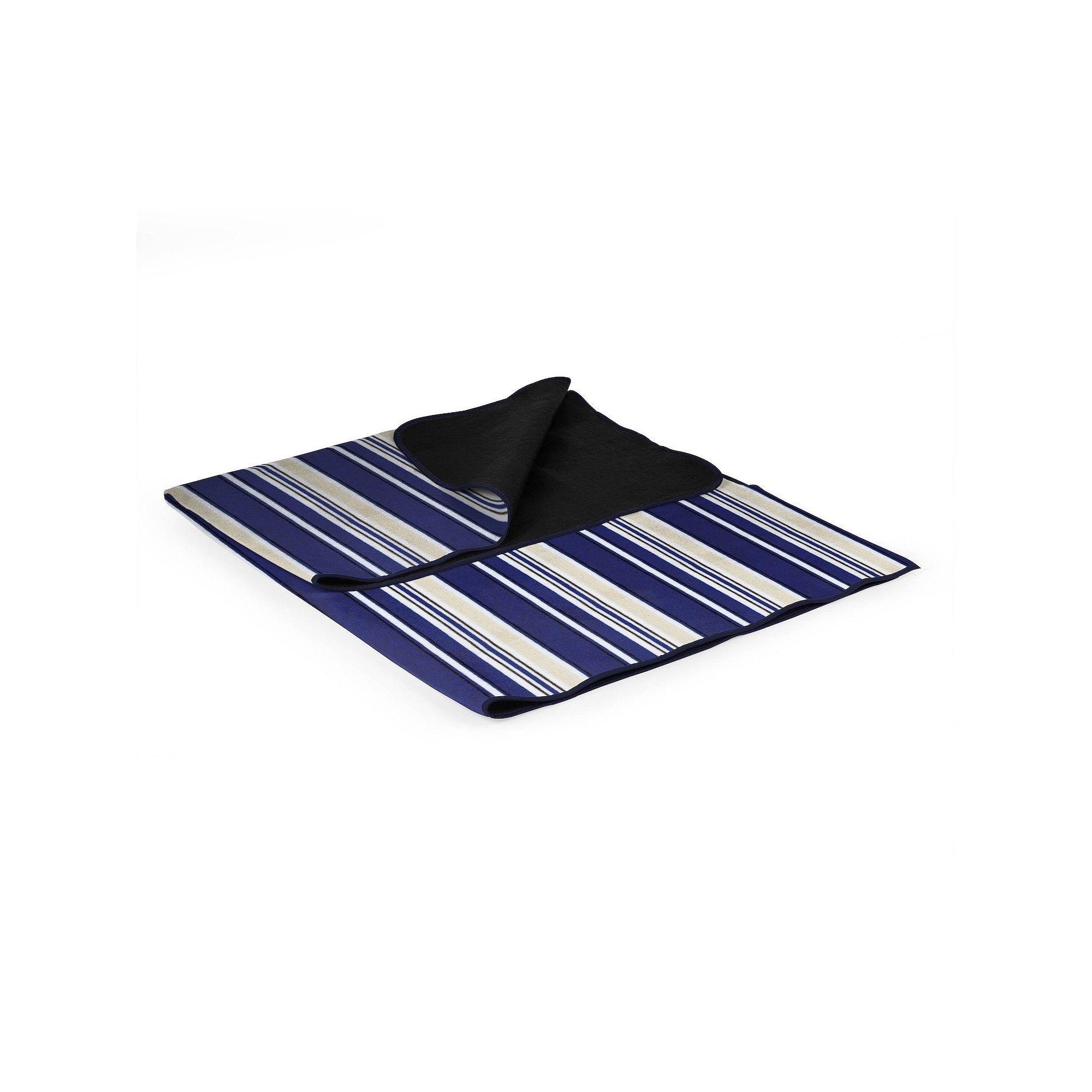Picnic Time XL Blanket Tote, Blue Stripes