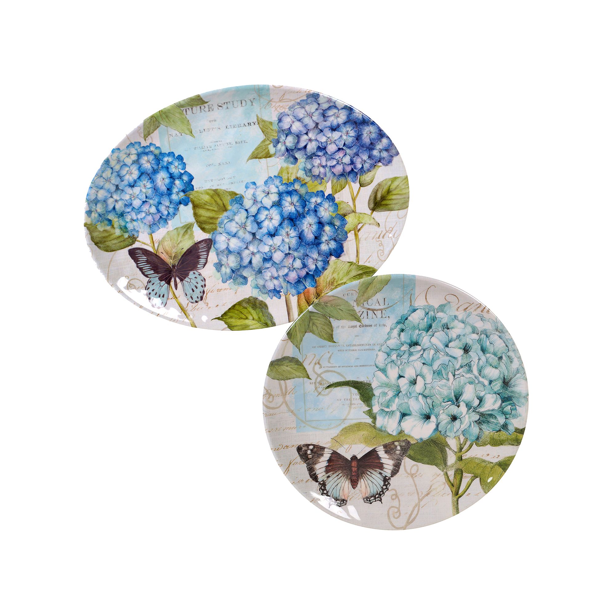 Certified International Hydrangea Melamine 2-pc. Platter Set, Multi