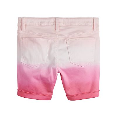 Girls 4-18 & Plus Size SO® Dip-Dyed Jean Midi Shorts
