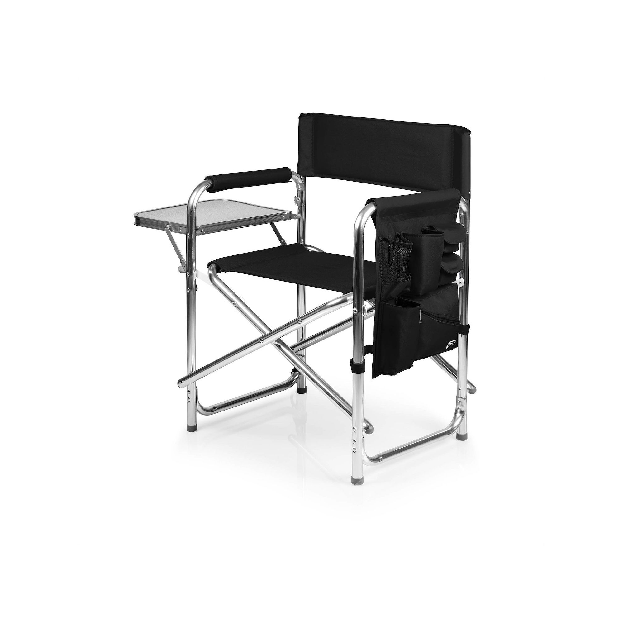 Picnic Time Portable Folding Sports Chair, Black