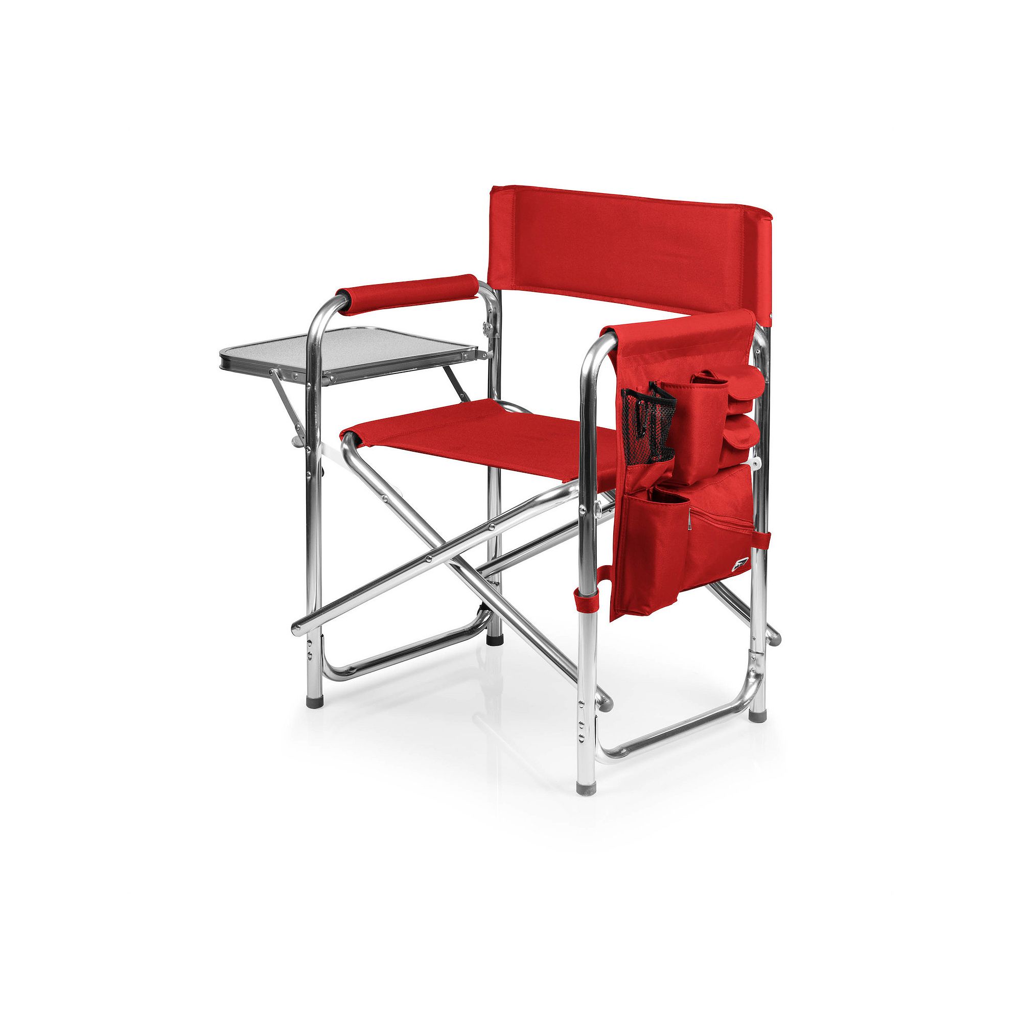 Picnic Time Portable Folding Sports Chair, Red