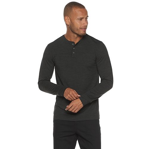 Men's Marc Anthony Long Sleeve Blade Collar Henley Shirt