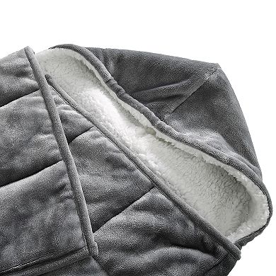 Pur Serenity 10-lb. Hooded Weighted Velvet Throw