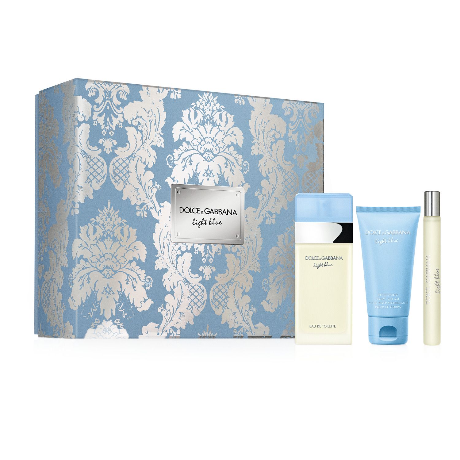 dolce&gabbana light blue mini duo set