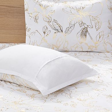Intelligent Design Jennifer Metallic Printed Floral Comforter Set