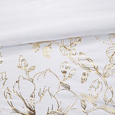 Intelligent Design Jennifer Metallic Printed Floral Comforter Set
