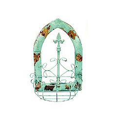 Rustic Arrow Green Window With Gothic Basket Wall Art