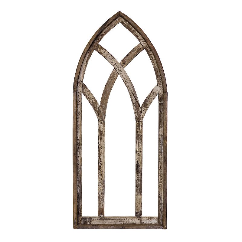 Rustic Arrow Brown Cathedral Window Wall Art