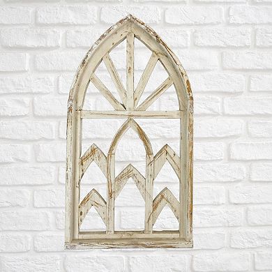 Rustic Arrow Church Window With 6 Spaces Wall Art