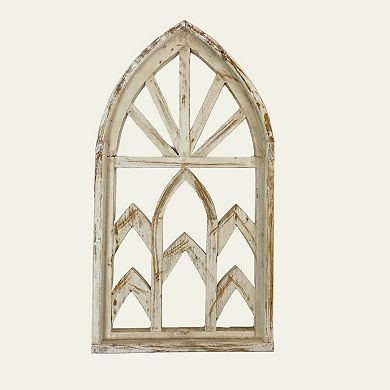 Rustic Arrow Church Window With 6 Spaces Wall Art
