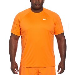 NIKE SWIM SHIRT MEN XL ORANGE SWOOSH Dri-Fit UPF40 SHORT SLEEVE PULLOVER  for sale online