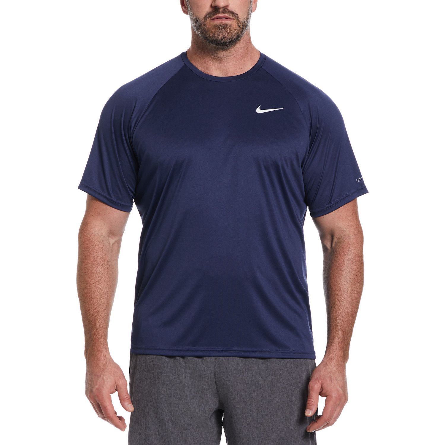 Big & Tall Nike Dri-FIT UPF 40+ Hydroguard Swim Tee - Midnight Navy (L TALL)