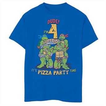 Boys 8-20 Teenage Mutant Ninja Turtles 4th Birthday Short Sleeve Tee