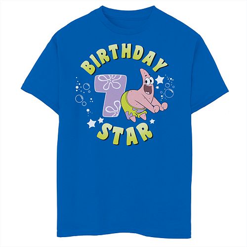 Boys 8 20 Spongebob Squarepants Patrick 7th Birthday Star Short - spongebob squarepants spongebob t shirt roblox