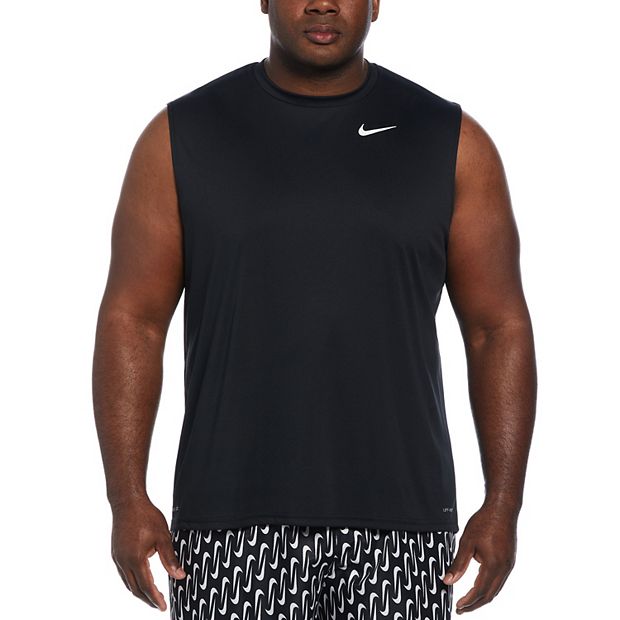 Nike Swim Men's Sleeveless Hydroguard Swim Shirt Black –