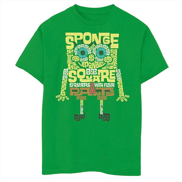 Boys 8 20 Spongebob Squarepants Build Up Fill Short Sleeve Tee - spongebob pants t shirt roblox