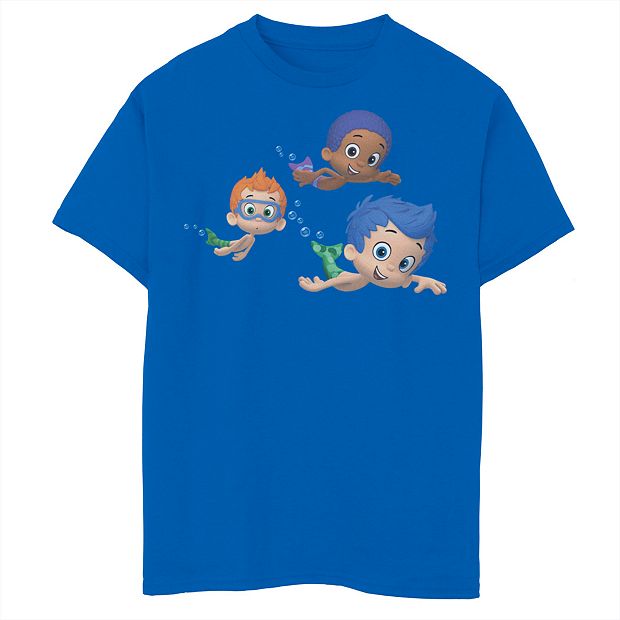 Boys 8 20 Bubble Guppies Nonny Goby Gil Swimming Short Sleeve Tee