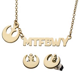 Star Wars "May the Force be with You" Necklace and Earring Set