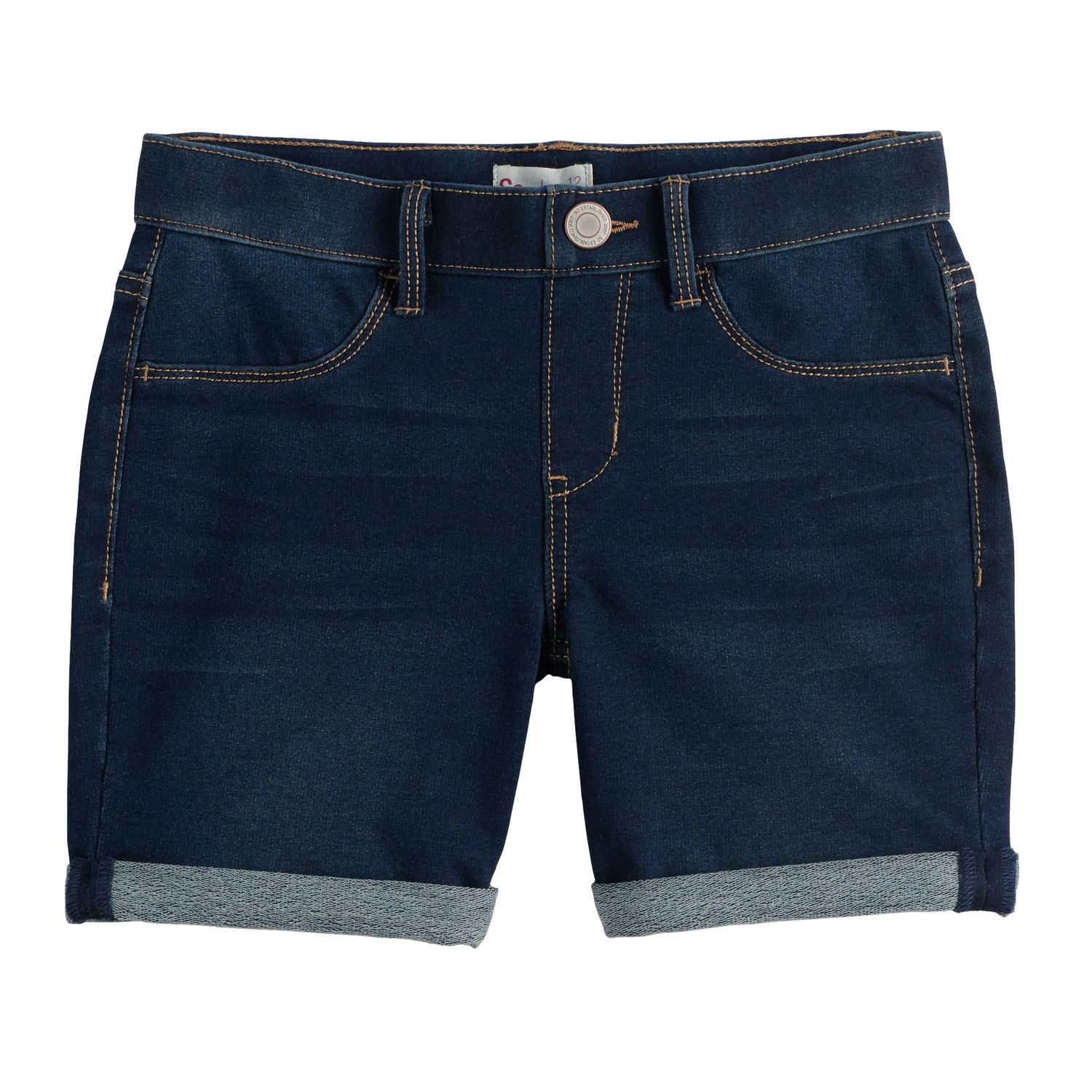 midi jean shorts