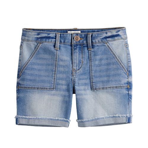 Girls 4-18 & Plus Size SO® Cuffed Jean Shorts