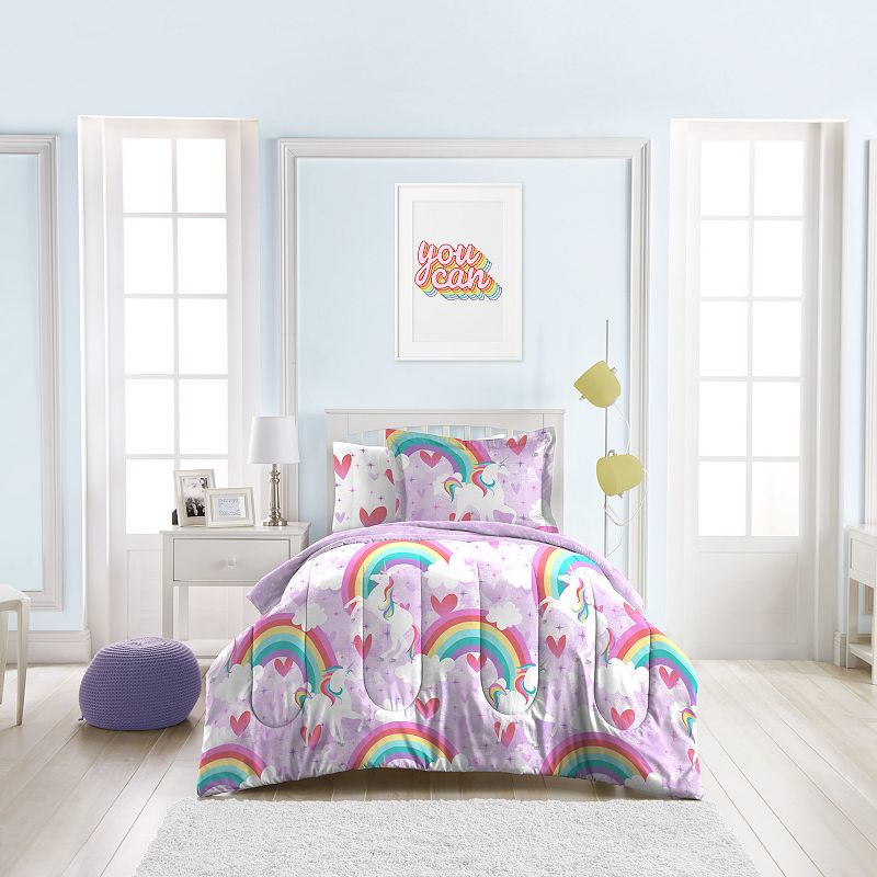 Dream Factory Comforter Set, Purple, Full