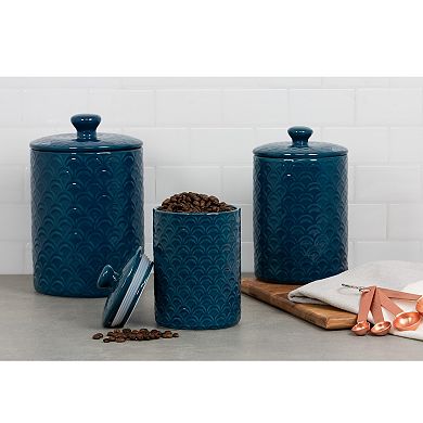 10 Strawberry Street Ocean 3-pc. Canister Set
