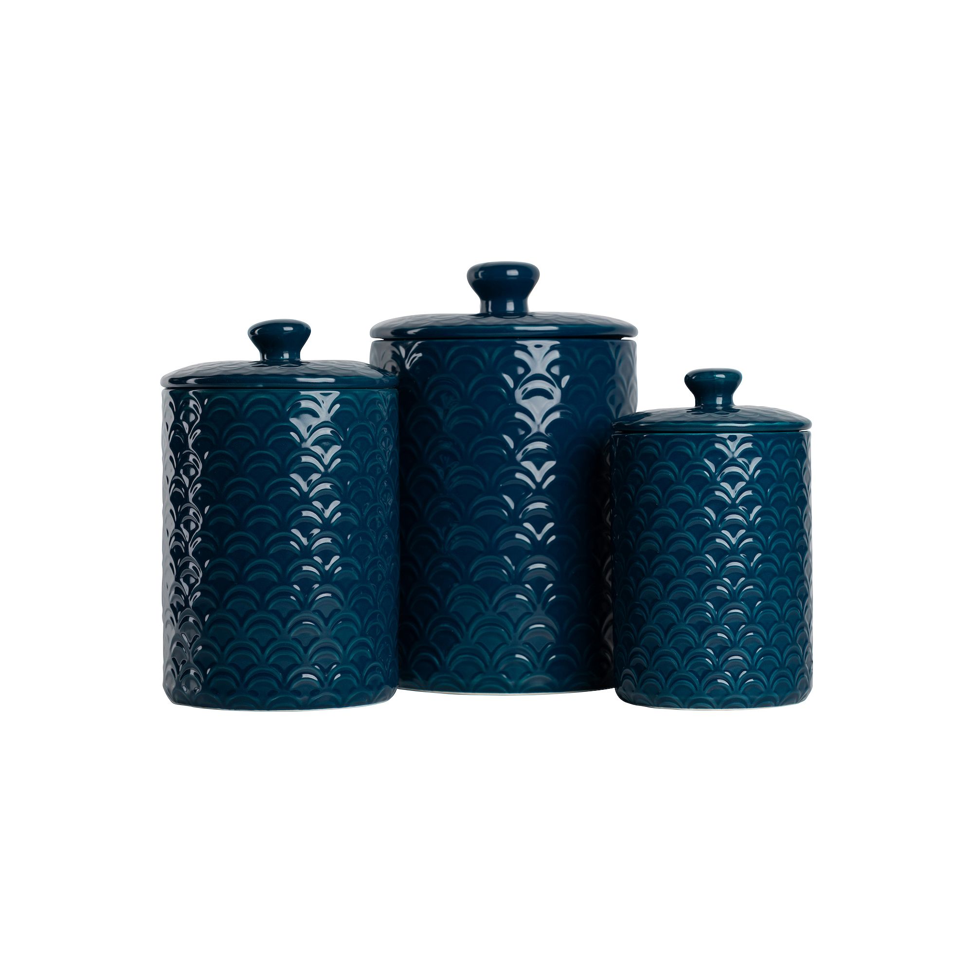 10 Strawberry Street Ocean 3-pc. Canister Set, Blue
