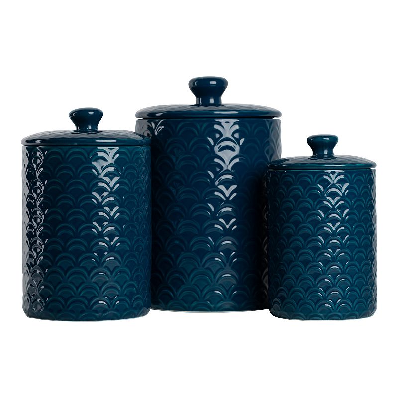10 Strawberry Street Ocean 3-pc. Canister Set, Blue, 3 Piece