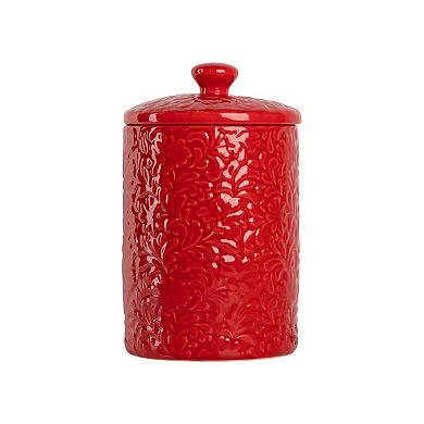 10 Strawberry Street Fleur Embossed 3-pc. Ceramic Canister Set