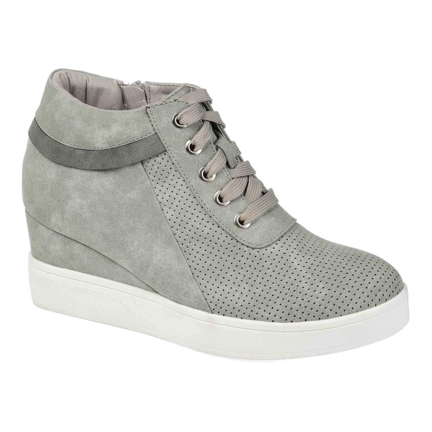 gray sneaker wedges