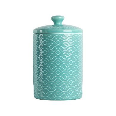 10 Strawberry Street Tide Embossed 3-pc. Ceramic Canister Set