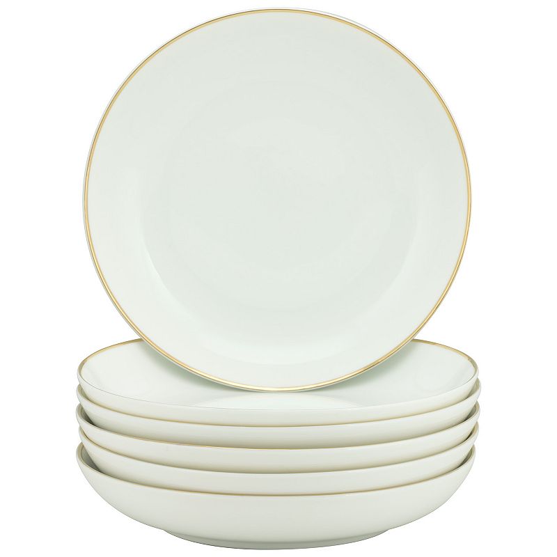 10 Strawberry Street Coupe Gold Line 6 pc. Soup Plate Set