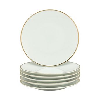 10 Strawberry Street Coupe Gold Line 6 pc Bread & Butter Plate Set