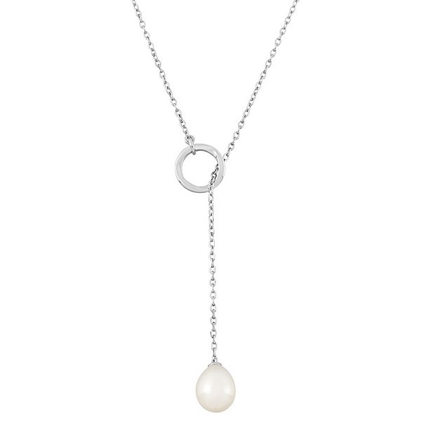 Freshwater pearl on sale lariat necklace