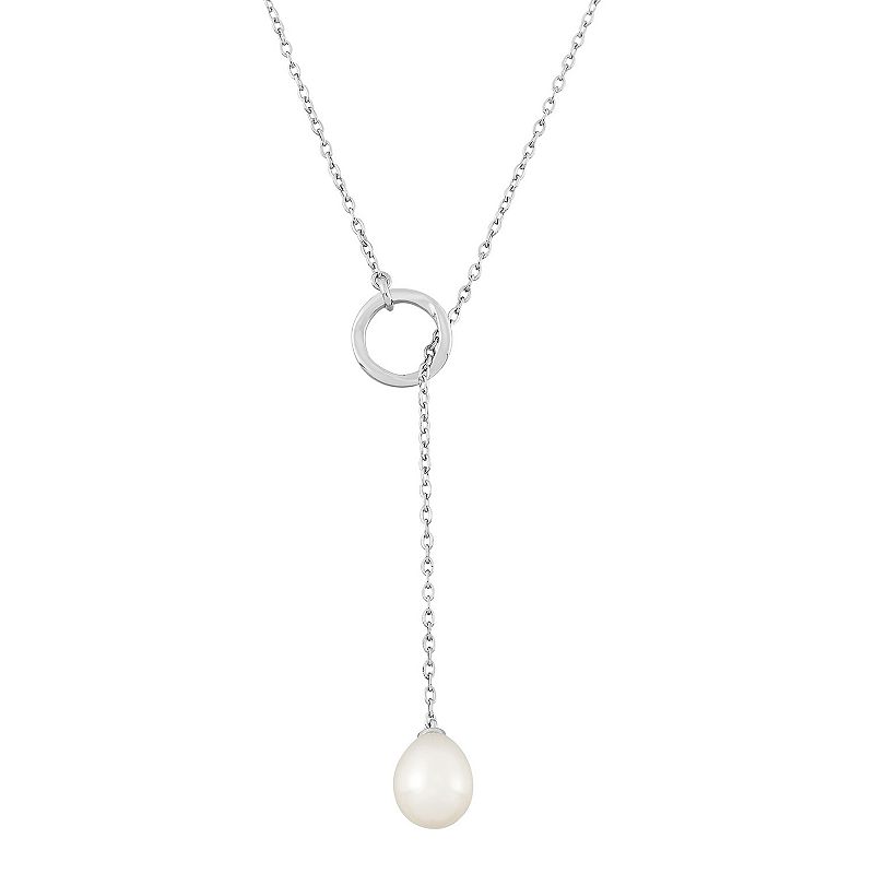 Simply Vera Vera Wang Sterling Silver Cultured Freshwater Pearl Lariat Nec