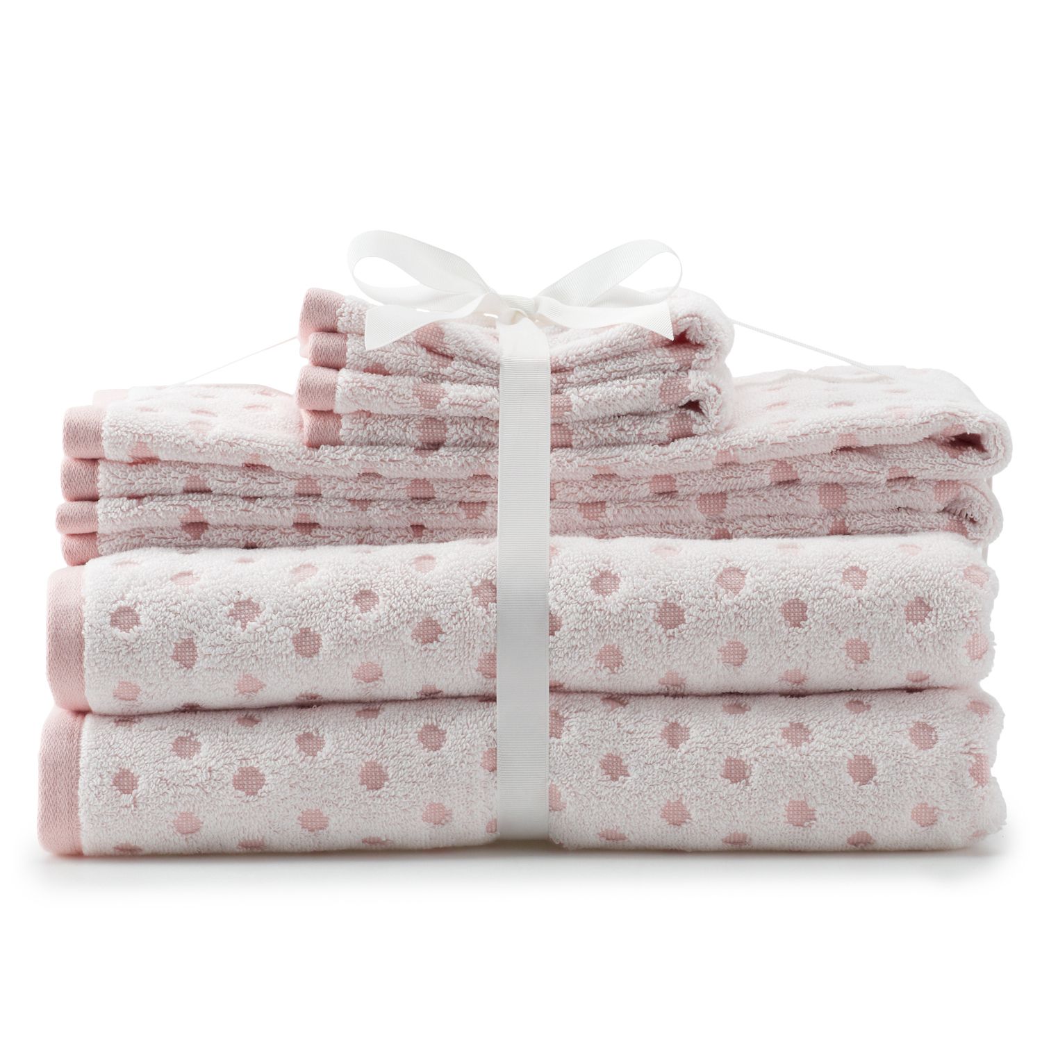 polka dot bath towels