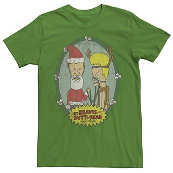 Men's Beavis And Butthead Christmas Portrait Tee