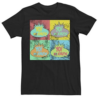 Men's Yo! MTV Raps Abstract Color Square Short Sleeve Tee