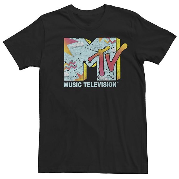 Men's MTV Retro Distressed Shape Fill Logo Tee