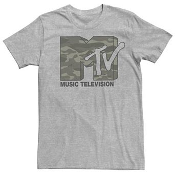 Men's MTV Faded Camouflage Logo Short Sleeve Tee
