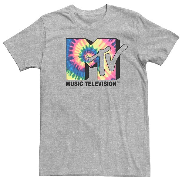 Men's Mtv Spiral Tie-dye Fill Logo Tee