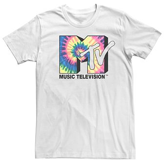 Men's MTV Spiral Tie-Dye Fill Logo Tee