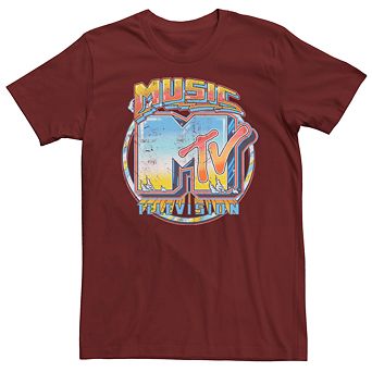 Men's MTV Distressed Air Brushed Music Television Logo Tee