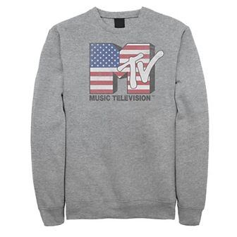 Men's MTV American Flag Faded Logo Fleece