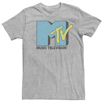 Men's MTV Turquoise Pop Color Logo Short Sleeve Tee