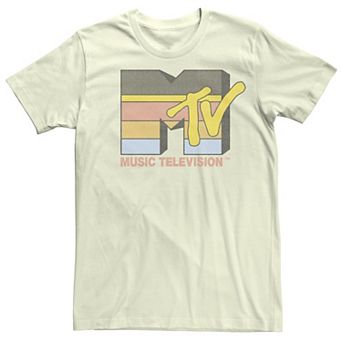 Men's MTV Retro Striped Logo Short Sleeve Tee