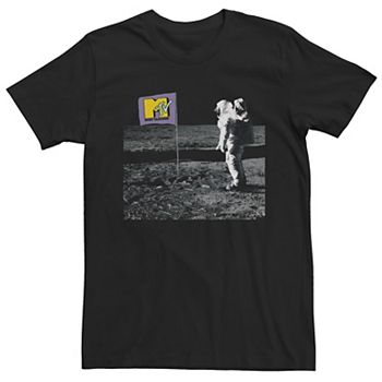 Music Television MTV Nasa Astronaut Moon Man Gray Classic Retro T-Shirt Tee New