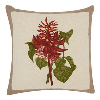 Mina Victory Royal Palm Wildflower Bouquet Throw Pillow