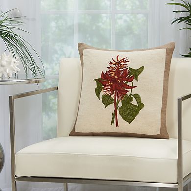 Mina Victory Royal Palm Wildflower Bouquet Throw Pillow