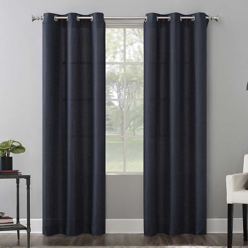 The Big One 2-pack Raiden Solid Grommet Window Curtain Set, Blue, 40X84